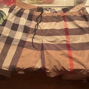 Burberry mens checkered swimming shorts